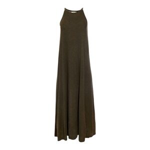 Madewell‎ Knit Cami Midi Dress Women S Sleeveless Halter Neck Olive Green Lagen